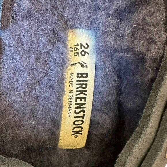 Birkenstock Kaprun Cuff Shearling Slipper Clog Kids EU 26 / US K 8.0 Navy - Picture 14 of 16